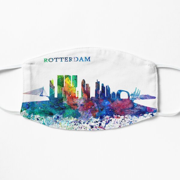 Rotterdam Holland Skyline Silhouette Impressionistic Splash Flat Mask