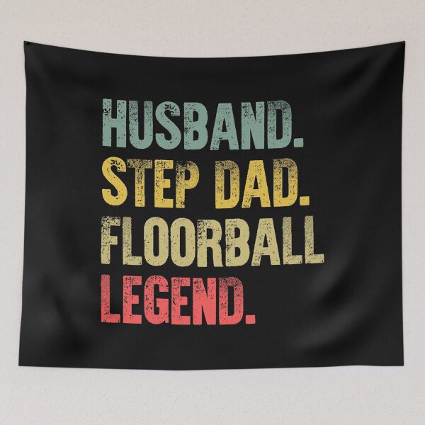 Item preview, Funny Men Vintage T Shirt Husband Step Dad Floorball Legend designed and sold by Bendthetrend.