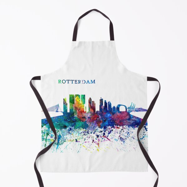 Item preview, Rotterdam Holland Skyline Silhouette Impressionistic Splash designed and sold by artshop77.