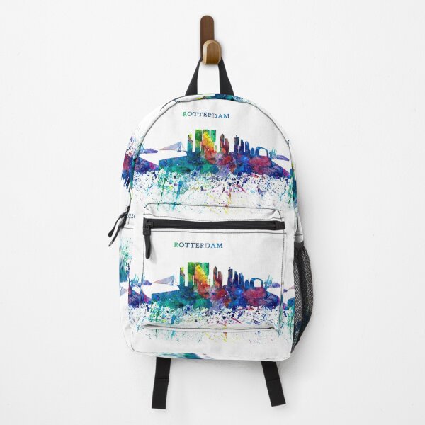 Item preview, Rotterdam Holland Skyline Silhouette Impressionistic Splash designed and sold by artshop77.