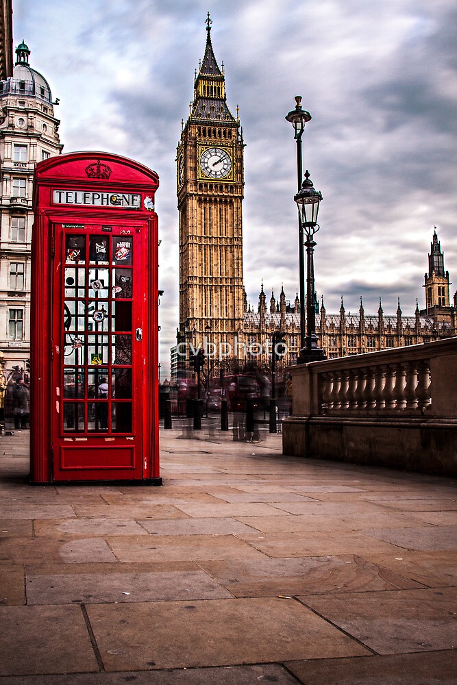 Red Phone Box And Big Ben By Cvbphoto Redbubble