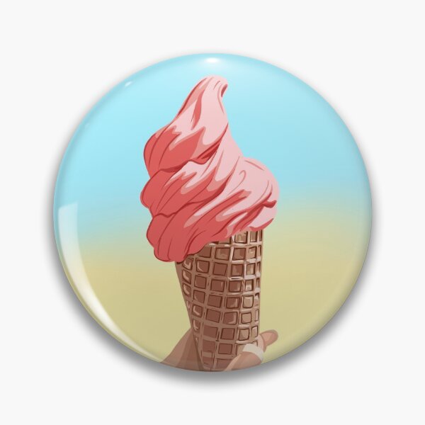 Item preview, pink ice cream digital illustration designed and sold by karinapezeshkan.