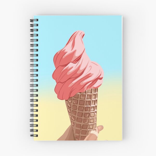 Item preview, pink ice cream digital illustration designed and sold by karinapezeshkan.