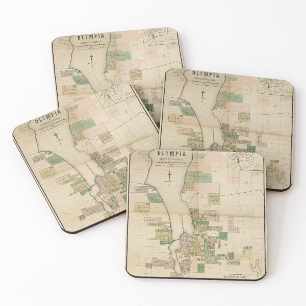 Item preview, Vintage Map of Olympia WA (1890) designed and sold by BravuraMedia.