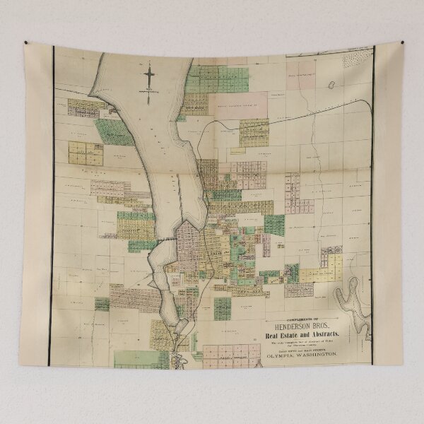 Item preview, Vintage Map of Olympia WA (1890) designed and sold by BravuraMedia.