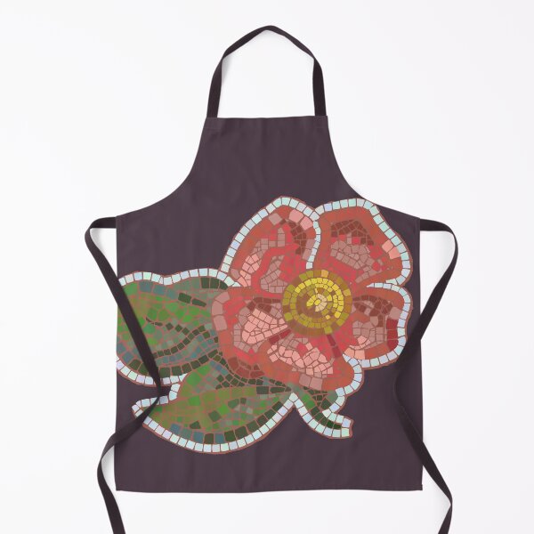 Item preview, Vintage Flower In Roman Mosaic Art Style designed and sold by okpinsArtDesign.