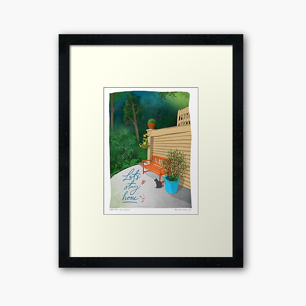Item preview, Lets Stay Home, view from my window wall art, garden art designed and sold by Annette Kraus.