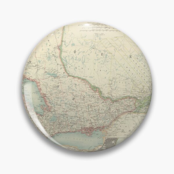 Item preview, Vintage Map of Ontario and Quebec (1912) designed and sold by BravuraMedia.