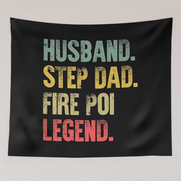 Item preview, Funny Men Vintage T Shirt Husband Step Dad Fire Poi Legend designed and sold by Bendthetrend.
