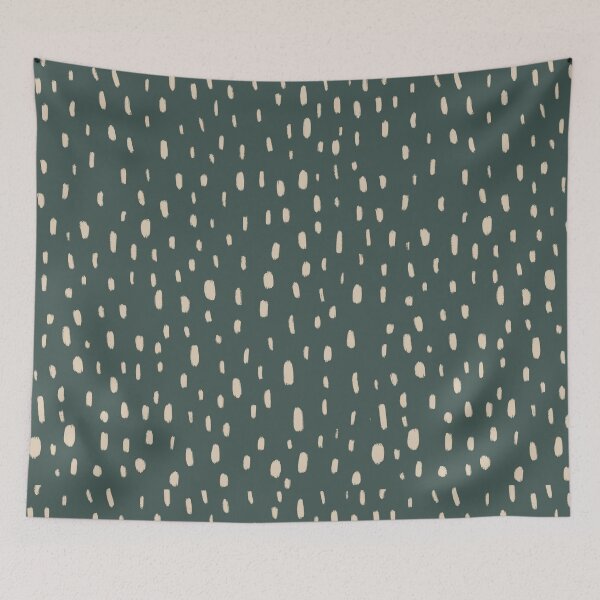 Item preview, Neutral Spotty Pattern in Dark Green  designed and sold by WildeandCo.