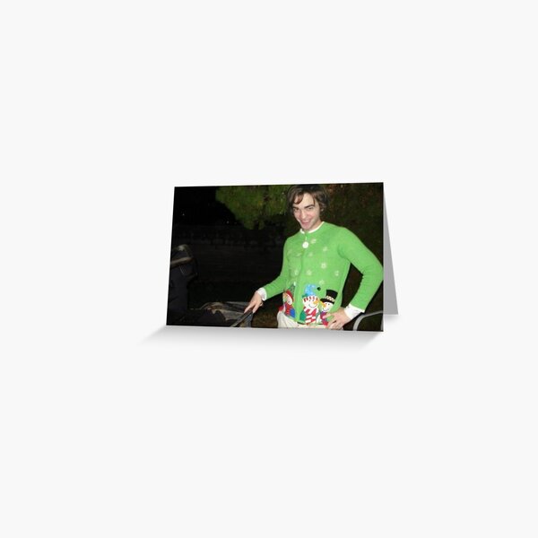 Robert Pattinson Christmas Sweater Greeting Card