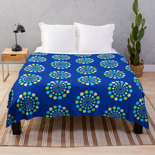 Vista previa del artículo con la obra «fondo azul punto verde azul», diseñado y vendido por miaterinka.