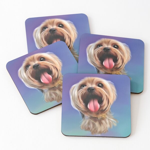 Item preview, Yorkshire Terrier Puppy Dog Digital Oil Painting designed and sold by adriana-holmes.