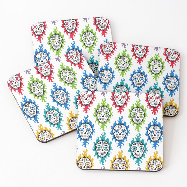 Item preview, sugar skull flames designed and sold by Andi Bird.