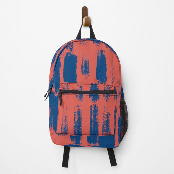 Item preview, Blue brush strokes on red designed and sold by BlertaDK.