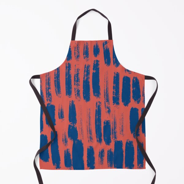Item preview, Blue brush strokes on red designed and sold by BlertaDK.
