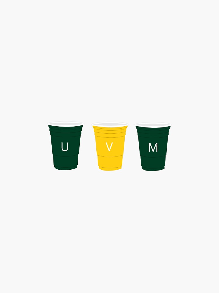 "UVM solo cups sticker" Sticker for Sale by lindsey788 Redbubble