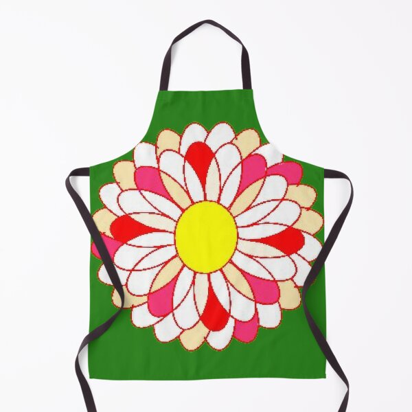 Aperçu de l'œuvre marguerite rouge fond vert créée et vendue par miaterinka.