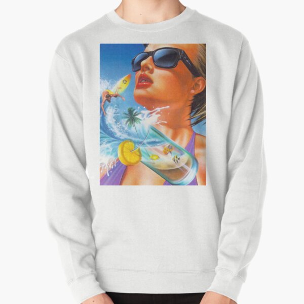 Item preview, Retro 80s Girl Summer Dream PinUp Airbrush designed and sold by Retro80sArt.