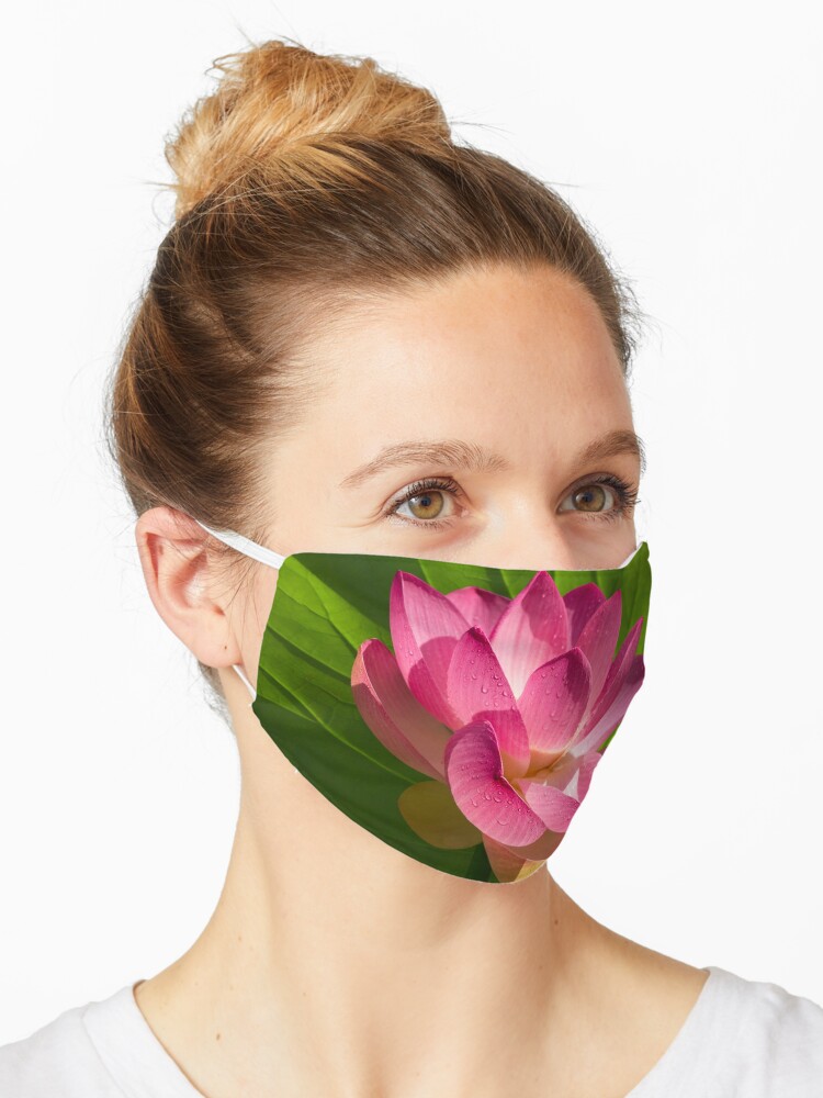 Lotus Flower Raining Grace Symbol Of Abundance Good Fortune And Wealth Mask By Tjbest Redbubble