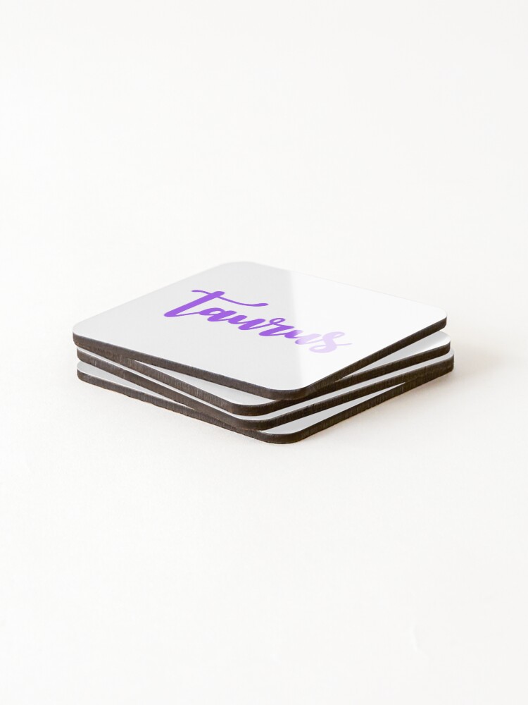 Thumbnail 4 of 5, Coasters (Set of 4), Taurus Script designed and sold by michaelaf35.