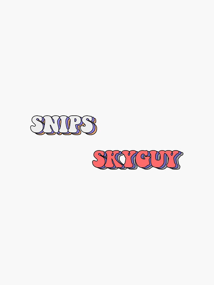 Thumbnail 3 of 3, Sticker, snips and skyguy designed and sold by nataliesoheer.