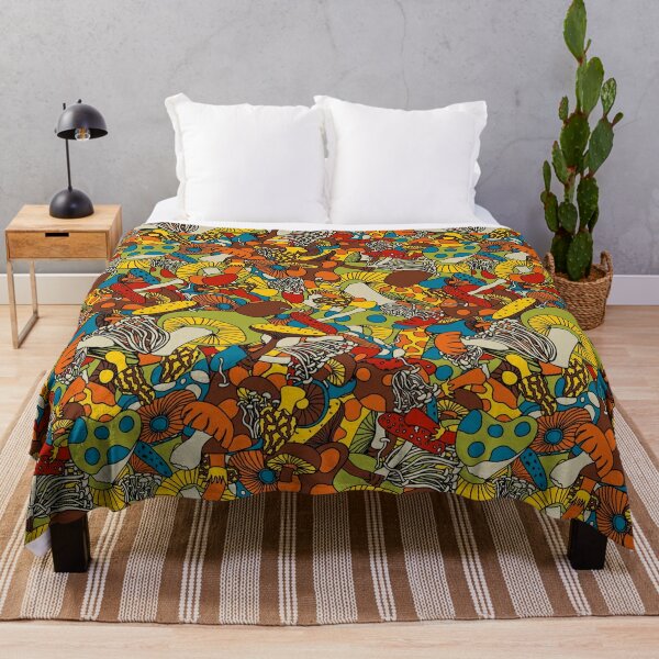 Psychedelic ethnic bedspread spiritual decor «Inside»