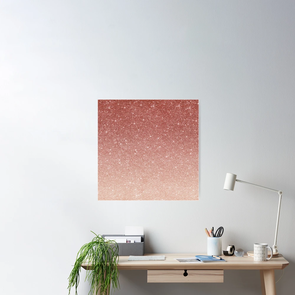 Ombre Rose Gold Pink | Glitter for Redbubble ColorFlowArt by Look \