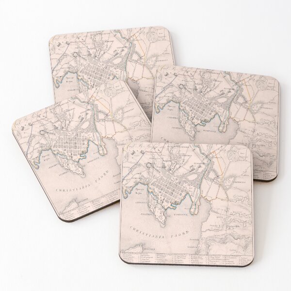 Item preview, Vintage Map of Oslo Norway (1843) designed and sold by BravuraMedia.