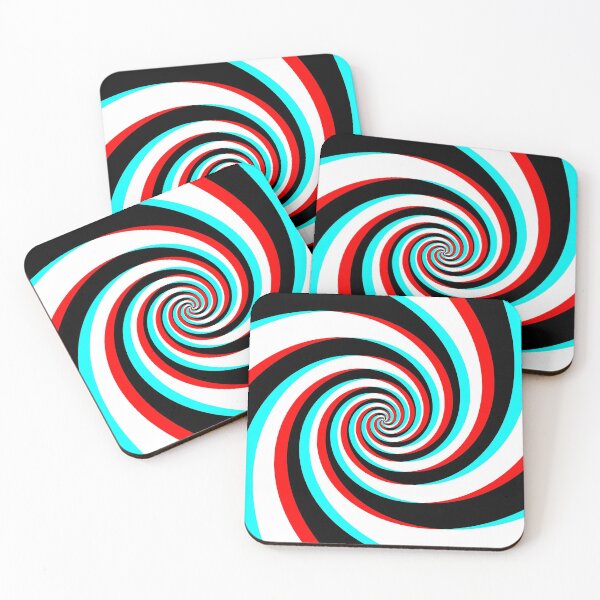 Item preview, Stereoscopic (3D) Black White Red Cyan Spiral designed and sold by hyproinc.