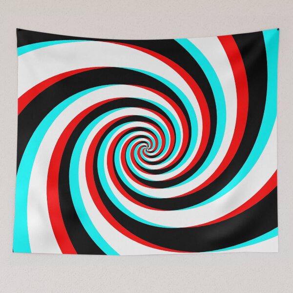 Item preview, Stereoscopic (3D) Black White Red Cyan Spiral designed and sold by hyproinc.