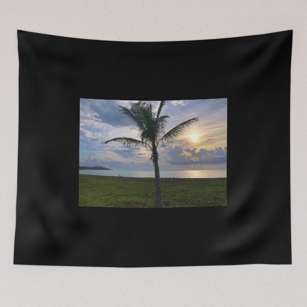 Item preview, Palm Tree with Sunset and Clouds designed and sold by Gonzine.