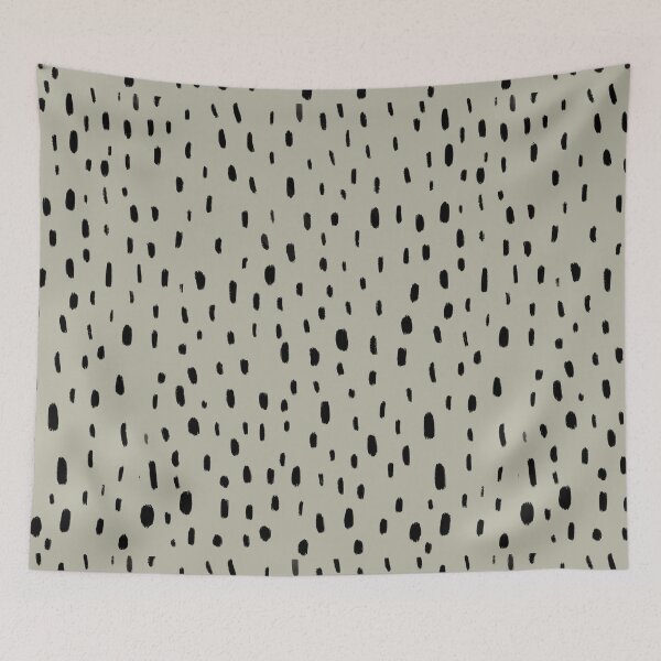 Item preview, Neutral Black Spotty Pattern in Light Green designed and sold by WildeandCo.