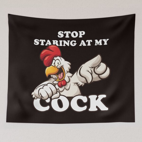 Item preview, Stop staring at my Cock t-shirts | White Cock  designed and sold by jensensart.