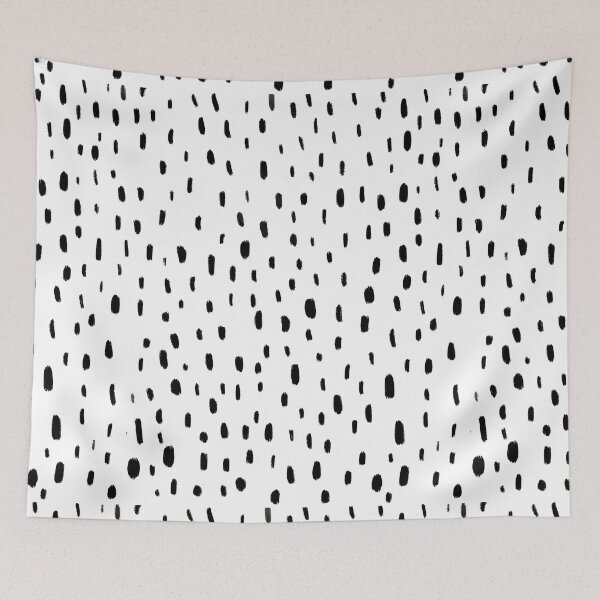 Item preview, Neutral Black Spotty Pattern in White  designed and sold by WildeandCo.