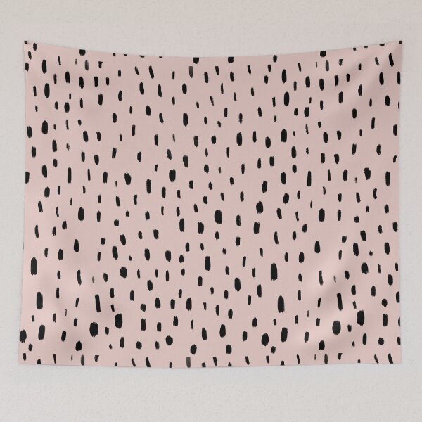 Item preview, Neutral Black Spotty Pattern in Light Pink designed and sold by WildeandCo.