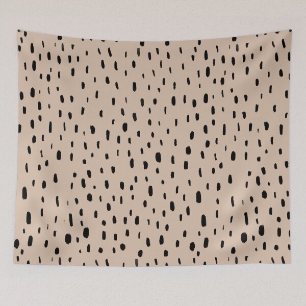 Item preview, Neutral Black Spotty Pattern in Beige  designed and sold by WildeandCo.