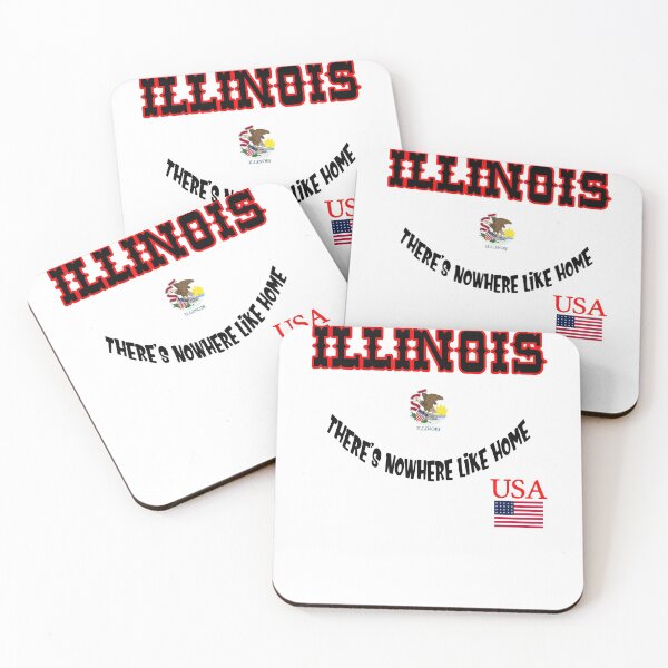 Item preview, Illinois There's Nowhere Like Home Usa Flag Favorite State Workout Gift Ideas T Shirts designed and sold by mygiftideas.
