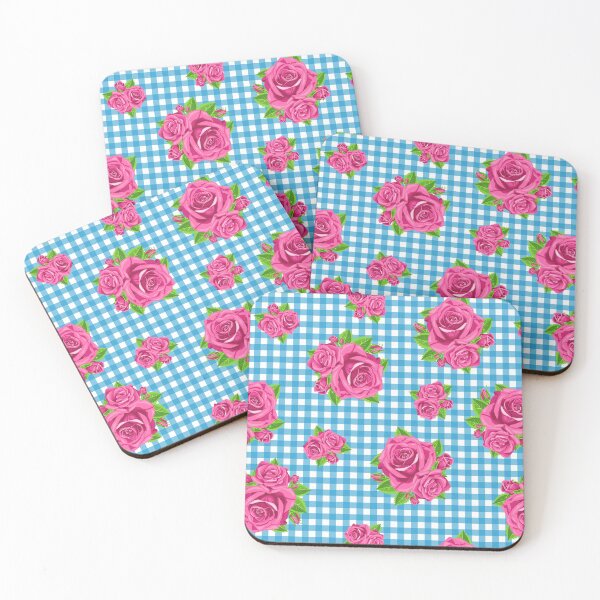 Artikelvorschau, Picknick Rose Pink / Blau entworfen und verkauft von PenelopeJaneArt.