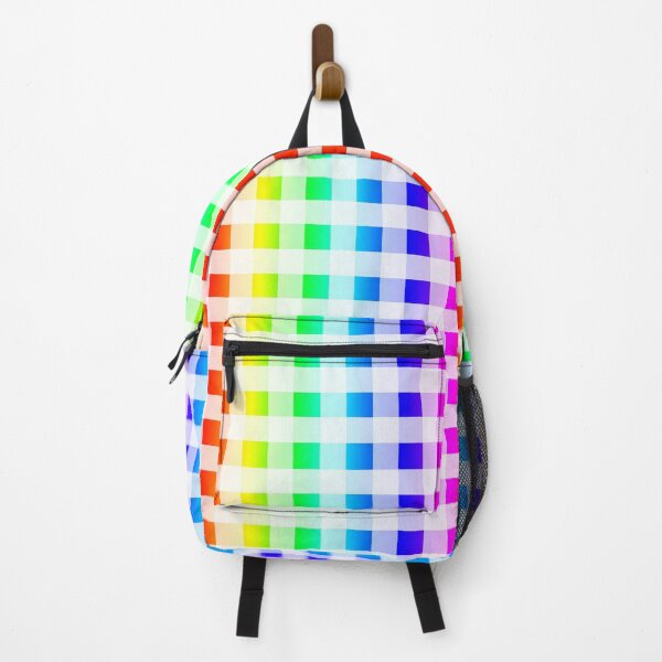 Item preview, Buffalo Plaid Rainbow and White Pattern designed and sold by Bumblefuzzies.