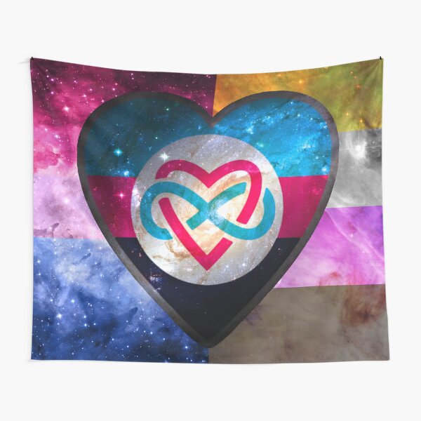 Polyamorous Bisexual Non-Binary Pride Flag Tapestry