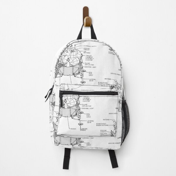 Item preview, The Apollo Missions Lunar Module Black and White Schematic designed and sold by kbircham.
