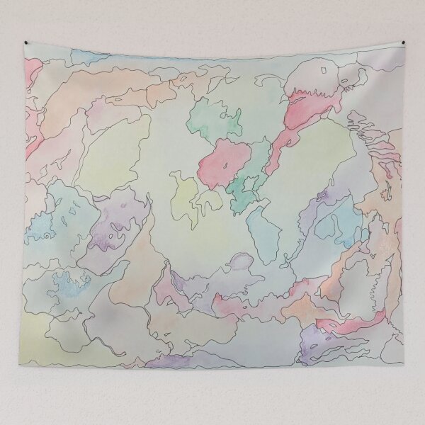 Item preview, Doodle Watercolor Map designed and sold by TheDoodleNurse.