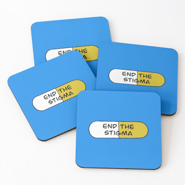 Item preview, “End the stigma” pill designed and sold by Niftysocialwork.