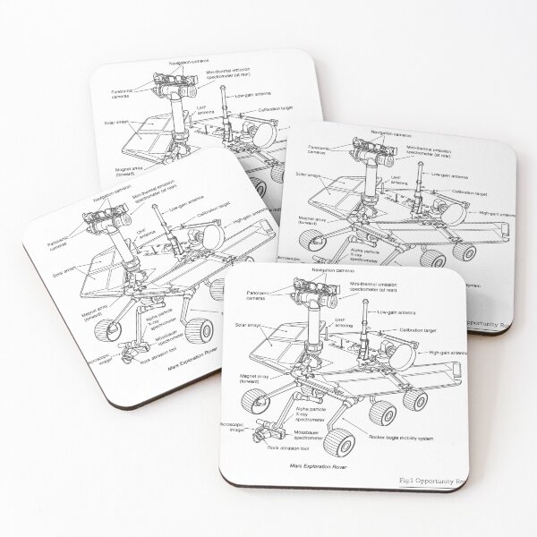 Item preview, Opportunity Mars Exploration Rover Black and White Schematic designed and sold by kbircham.