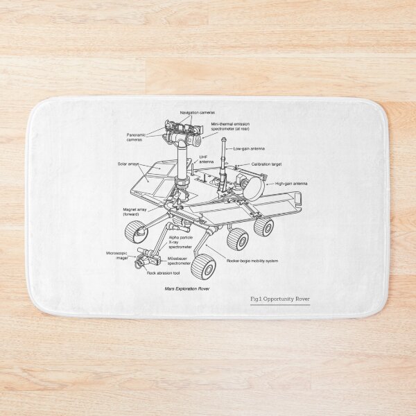Item preview, Opportunity Mars Exploration Rover Black and White Schematic designed and sold by kbircham.