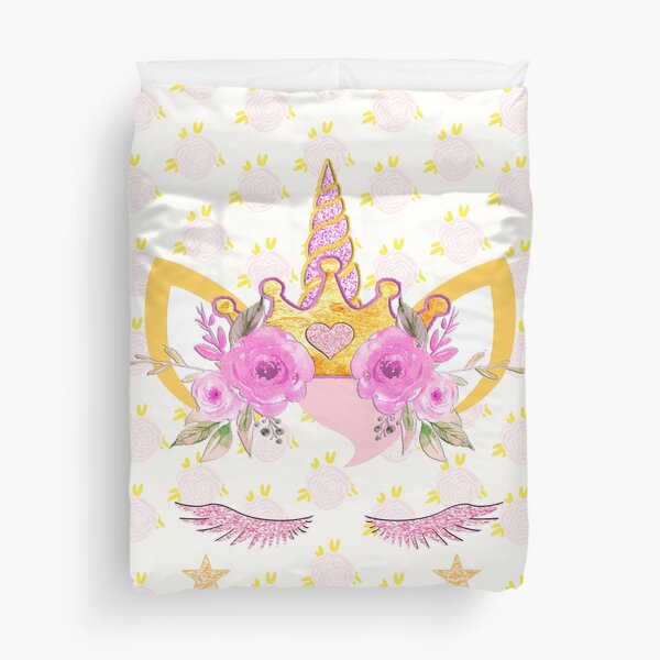 Item preview, Pink unicorn watercolor flower pattern design designed and sold by Yasminahj93.