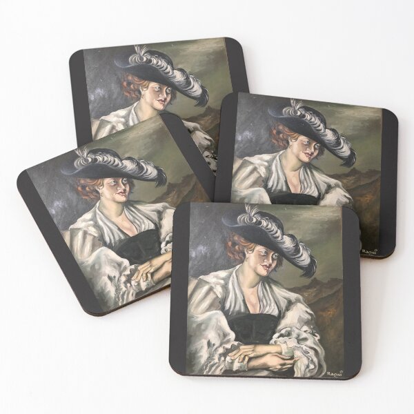 Item preview, Victorian Lady with a Feathered Hat Painting by my Father  designed and sold by CocoBayWinning.