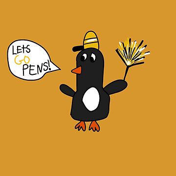 Lets Go Pens! | Penguin (plain background) | Sticker
