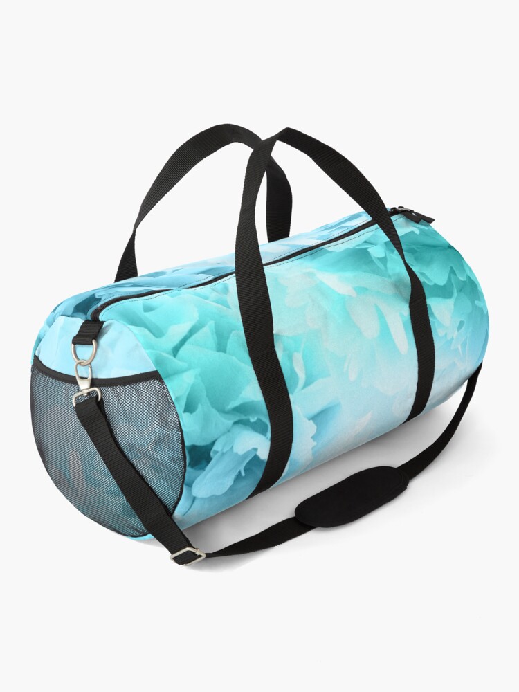 Alternate view of Aqua Blue Ocean Peonies Dream #1 #floral #decor #art Duffle Bag